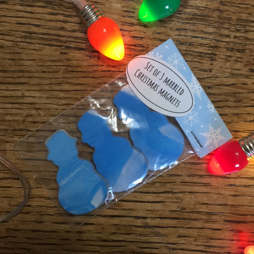 Handmade snowmen magnets